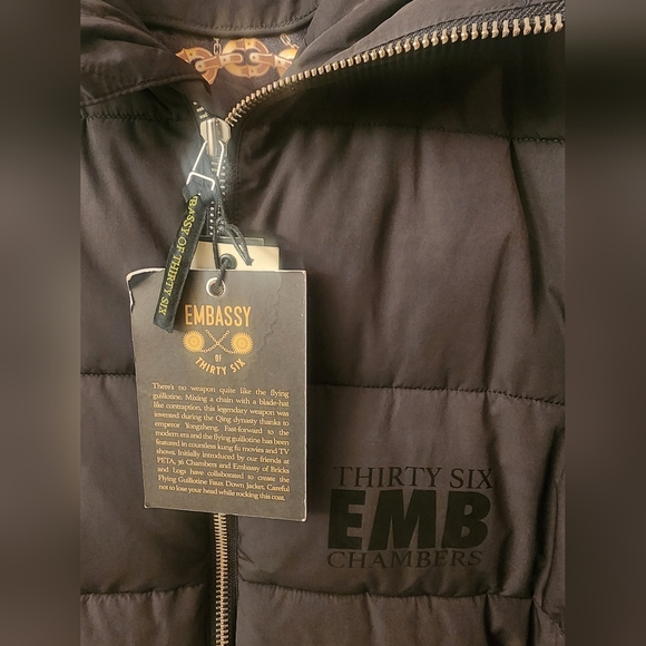 RZA WuTang 36 Chambers Embassy of Brick and Logs Puffer Jacket size Medium - Picture 7 of 15